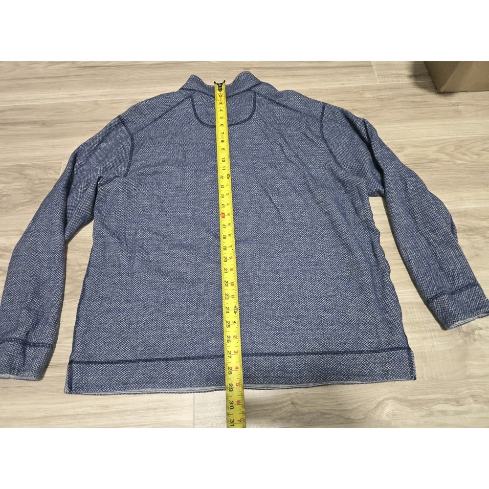 Tommy Bahama 1/4 Zip Mens Reversible Pullover Sweater XL Blue - Picture 8 of 10